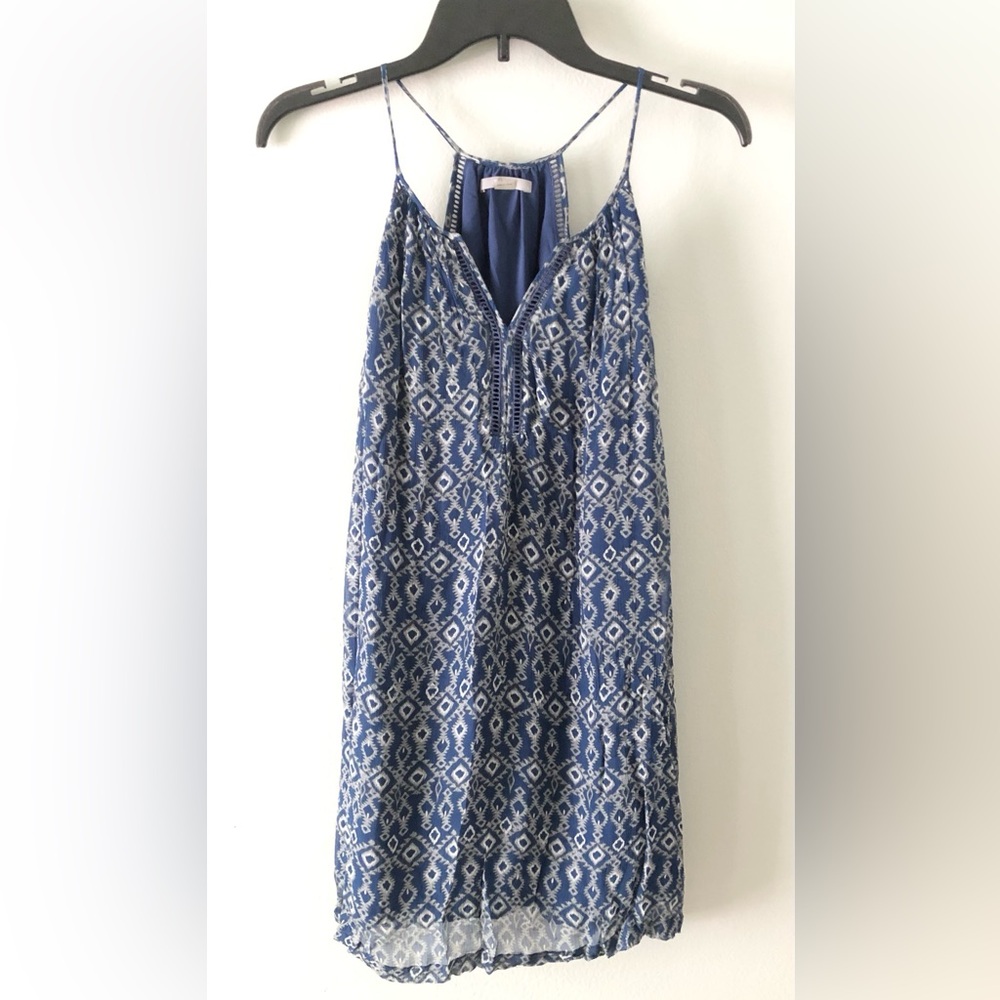 Tart Blue Brunch Vacation Ready Mini Dress
